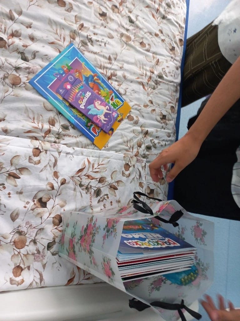 Books and toys donated to the children's oncology ward
